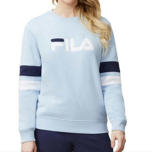 EUC FILA blue Michele crewneck sweater - Picture 1 of 7